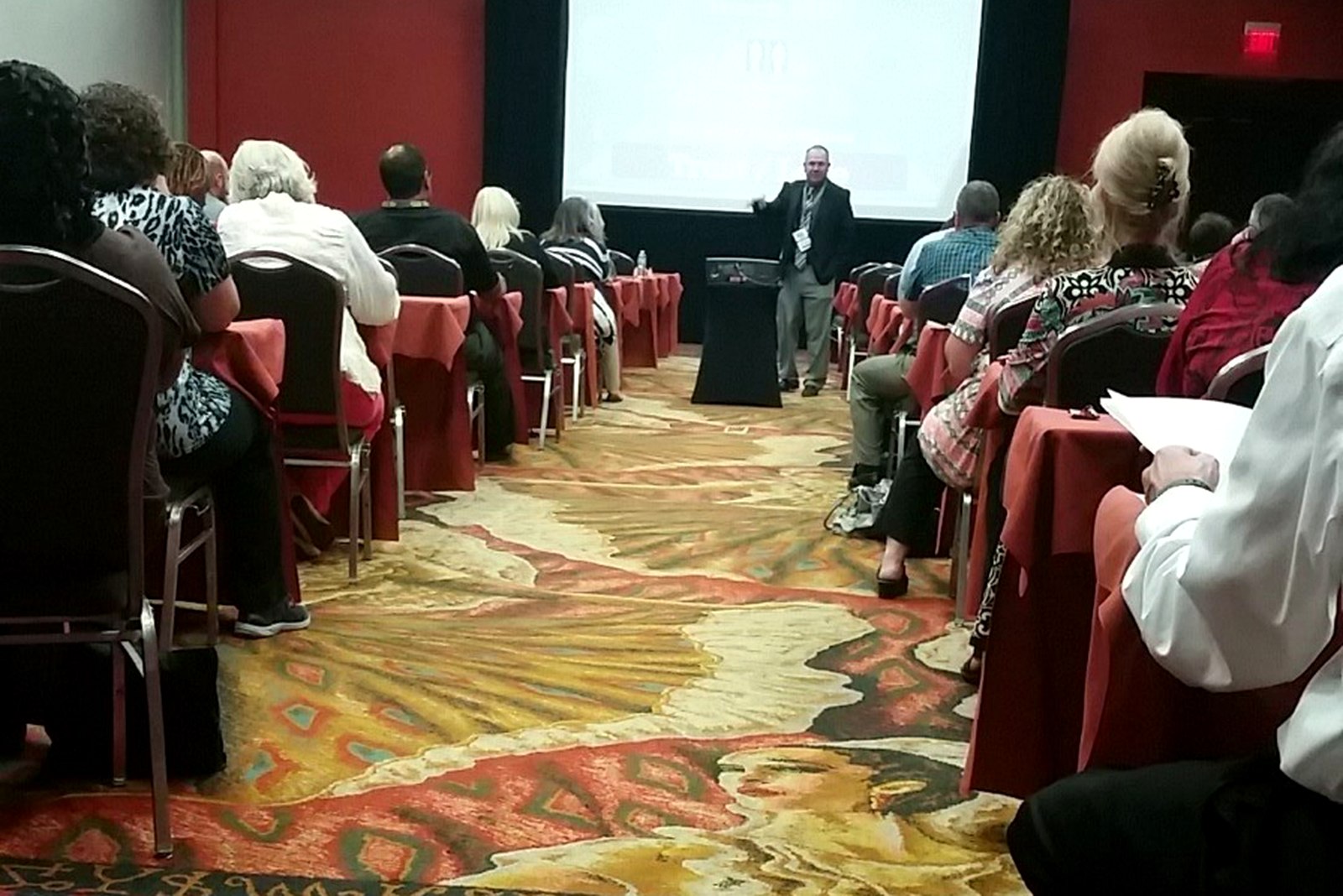 Doug Rawlins presenting to a room of educators